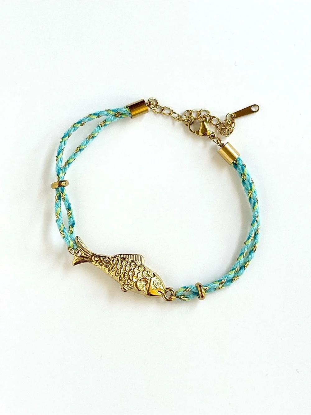 Coastal Blue Gold Fish Bracelet